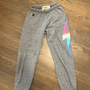 Brand new, aviator nation, rainbow, lightning, bolt sweatpants